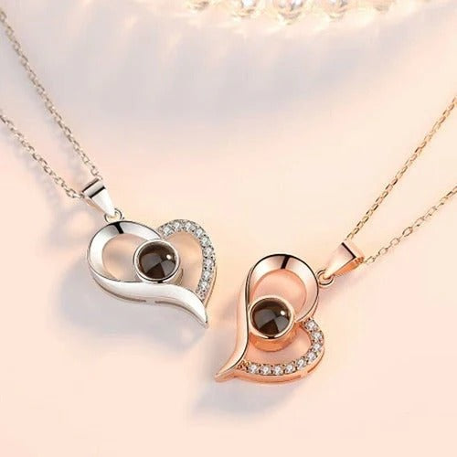COLLAR TE AMO EN 100 IDIOMAS LUXURY + CAJA DE LUJO + ENVIO GRATIS