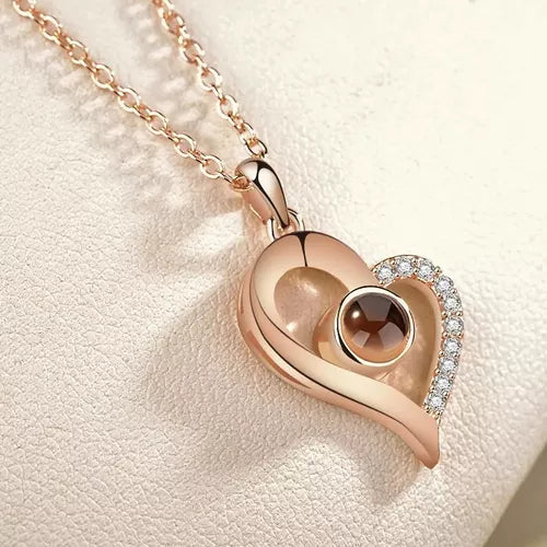 COLLAR TE AMO EN 100 IDIOMAS LUXURY + CAJA DE LUJO + ENVIO GRATIS