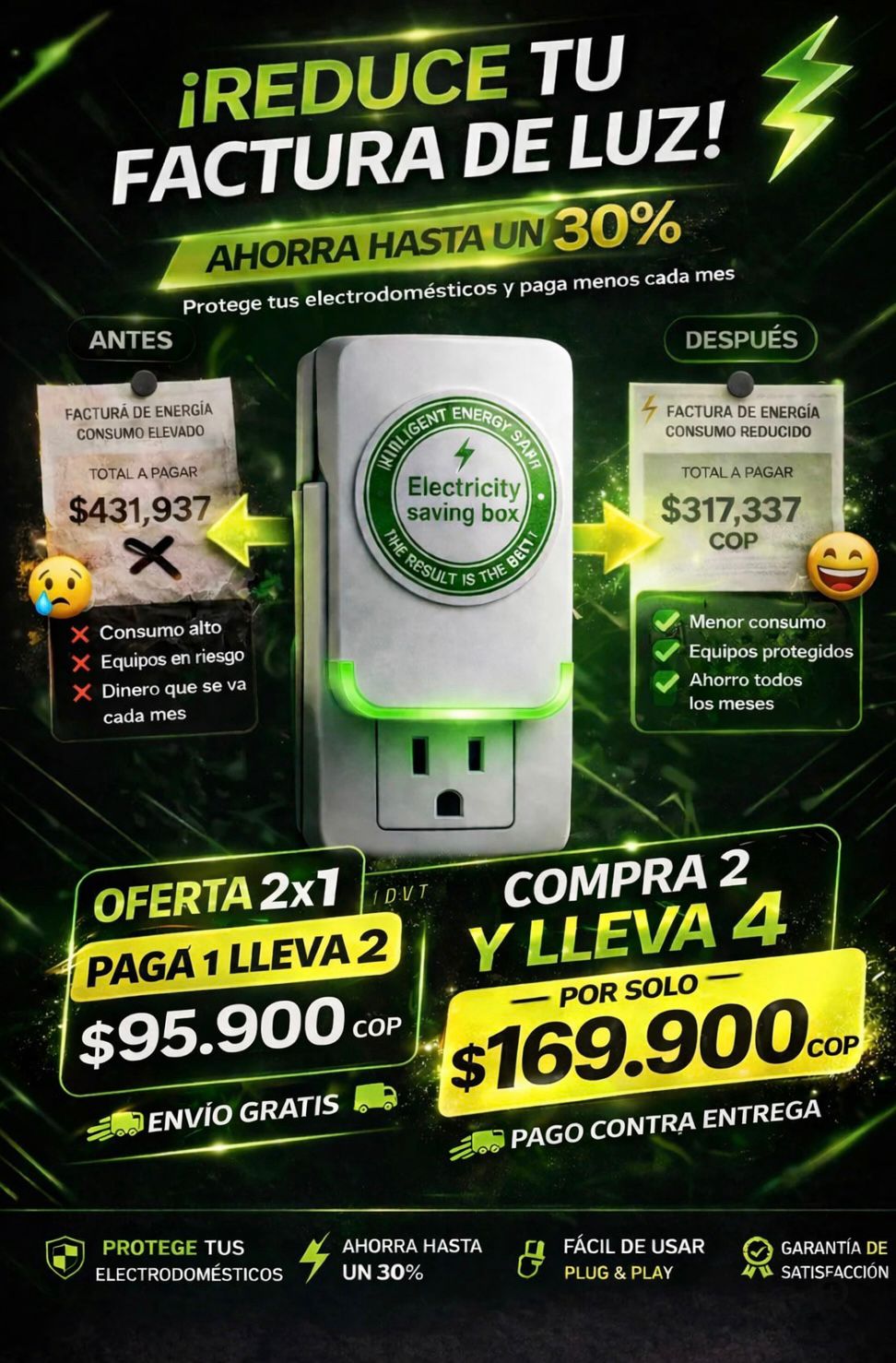 REDUCE TU FACTURA DE ENERGÍA DESDE EL PRIMER MES 💸 LLÉVATE 2 AHORRADORES SYSCOM POR EL PRECIO DE 1 + ENVÍO GRATIS 🚚⚡